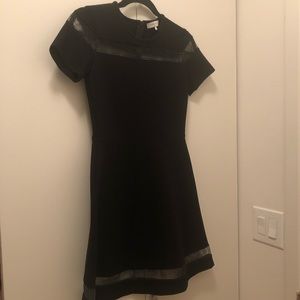 sandro mesh black dress xs 0